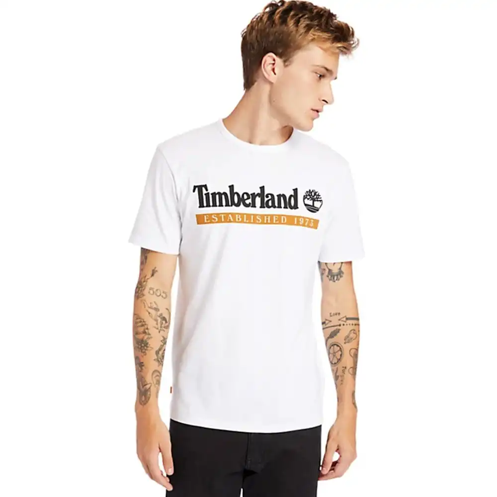 T shirt manche courte homme Timberland Original logo Blanc - ZESHOES