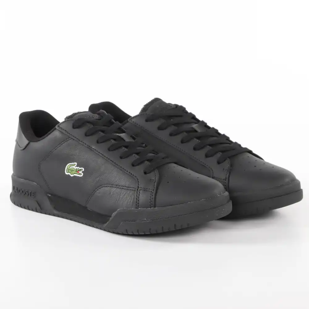 Basket basse homme Lacoste Twin serve 0721 Noir - ZESHOES