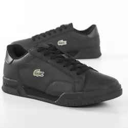 Basket basse homme Lacoste Twin serve 0721 Noir - ZESHOES