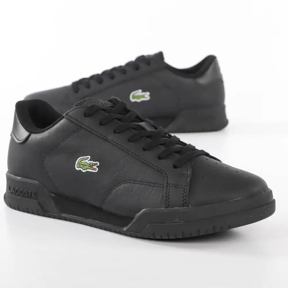 Basket basse homme Lacoste Twin serve 0721 Noir - ZESHOES