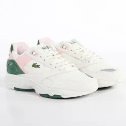 Basket basse femme Lacoste Storm 96 Blanc - ZESHOES Basket basse femme Lacoste Storm 96 Blanc - ZESHOES