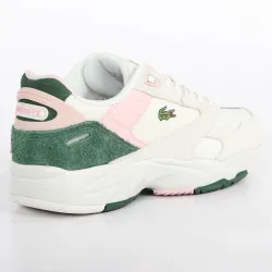 Basket basse femme Lacoste Storm 96 Blanc - ZESHOES Basket basse femme Lacoste Storm 96 Blanc - ZESHOES