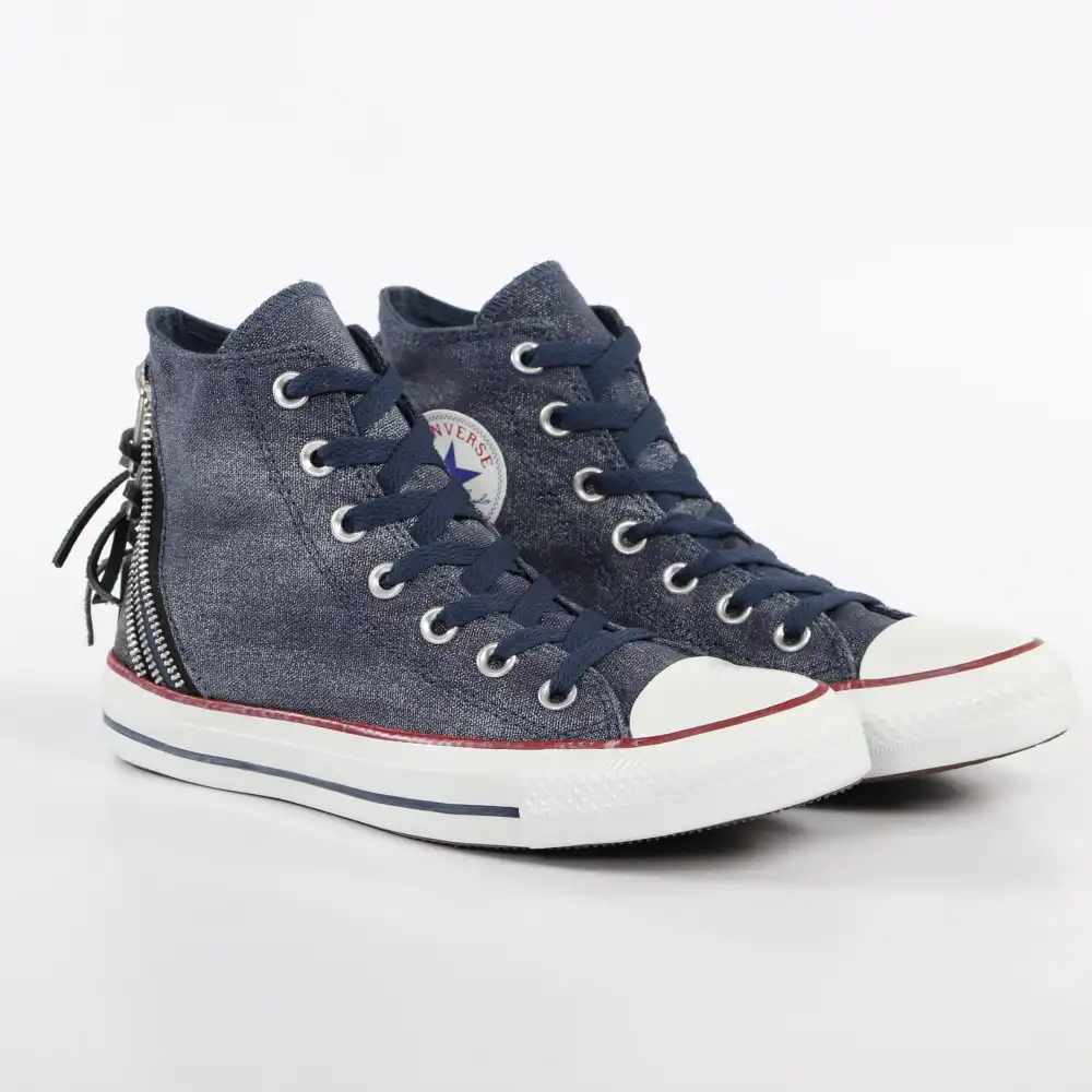 Basket de ville montante femme Converse Ct tri zip hi navy - ZESHOES