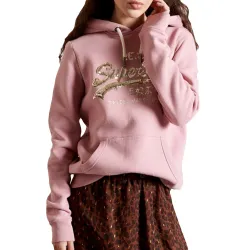 Sweat capuche femme Superdry Original & vintage Rose - ZESHOES Sweat capuche femme Superdry Original & vintage Rose - ZESHOES