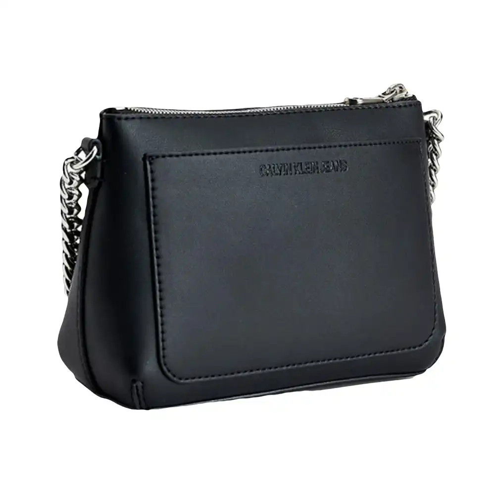 Pochette femme Calvin Klein Logo en relief Noir - ZESHOES Pochette femme Calvin Klein Logo en relief Noir - ZESHOES