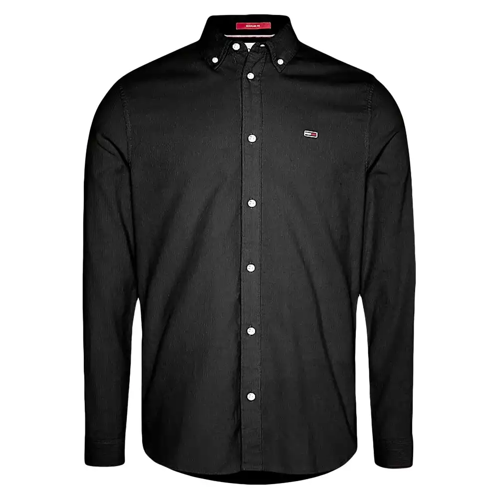 Chemise manches longues homme Tommy Jeans Casual en velours côtelé Noir - ZES... Chemise manches longues homme Tommy Jeans Casual en velours côtelé Noir - ZES...