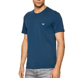 T shirt manche courte homme Emporio Armani Pack x2 original logo Blanc - ZESHOES