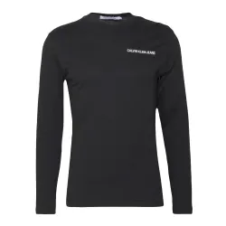 T shirt manche longue homme Calvin Klein Classic logo Noir - ZESHOES