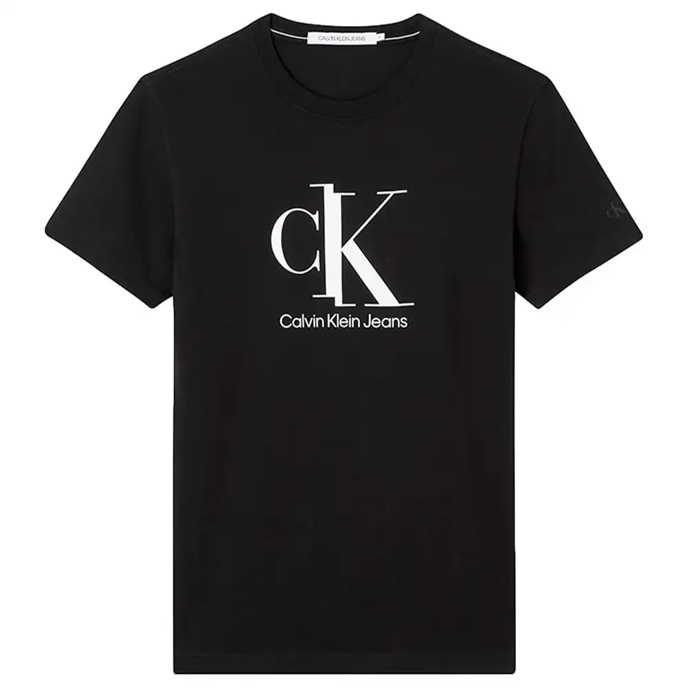 Tee shirt manche courte femme Calvin Klein Original logo Noir - ZESHOES