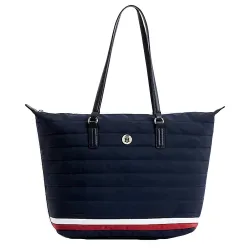 Sac a main femme Tommy Jeans Matelassé à monogramme Bleu - ZESHOES