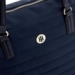 Sac a main femme Tommy Jeans Matelassé à monogramme Bleu - ZESHOES