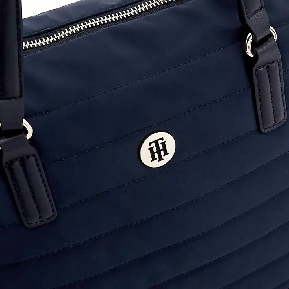 Sac a main femme Tommy Jeans Matelassé à monogramme Bleu - ZESHOES