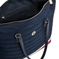 Sac a main femme Tommy Jeans Matelassé à monogramme Bleu - ZESHOES