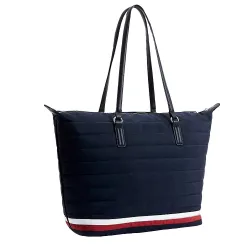 Sac a main femme Tommy Jeans Matelassé à monogramme Bleu - ZESHOES