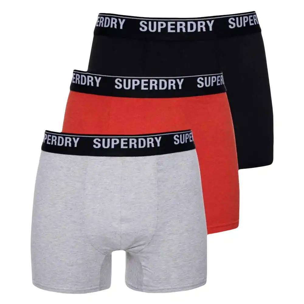 Boxer homme Superdry Pack x3 unlimited logo Multicolor - ZESHOES