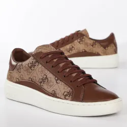 Basket de ville basse homme Guess Verona logo 4g Marron - ZESHOES Basket de ville basse homme Guess Verona logo 4g Marron - ZESHOES