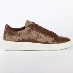 Basket de ville basse homme Guess Verona logo 4g Marron - ZESHOES Basket de ville basse homme Guess Verona logo 4g Marron - ZESHOES