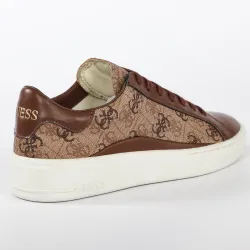 Basket de ville basse homme Guess Verona logo 4g Marron - ZESHOES Basket de ville basse homme Guess Verona logo 4g Marron - ZESHOES