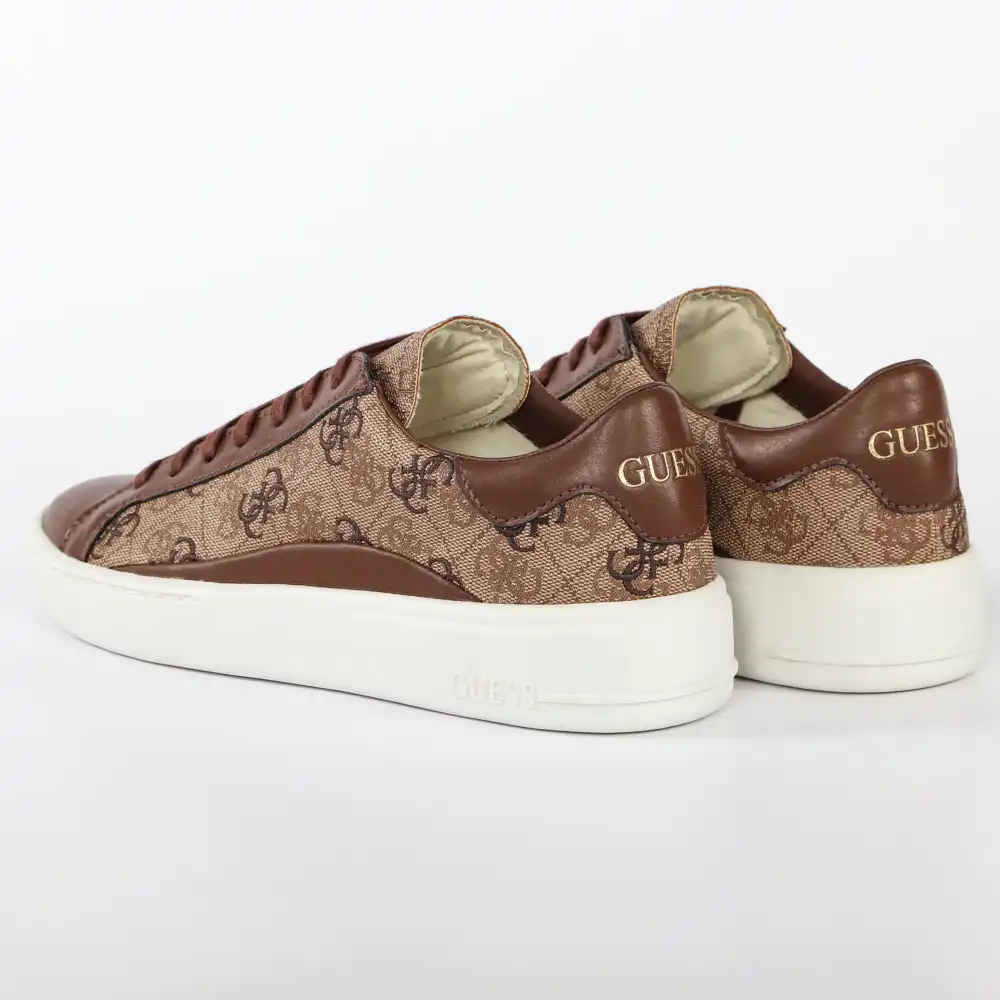 Basket de ville basse homme Guess Verona logo 4g Marron - ZESHOES Basket de ville basse homme Guess Verona logo 4g Marron - ZESHOES