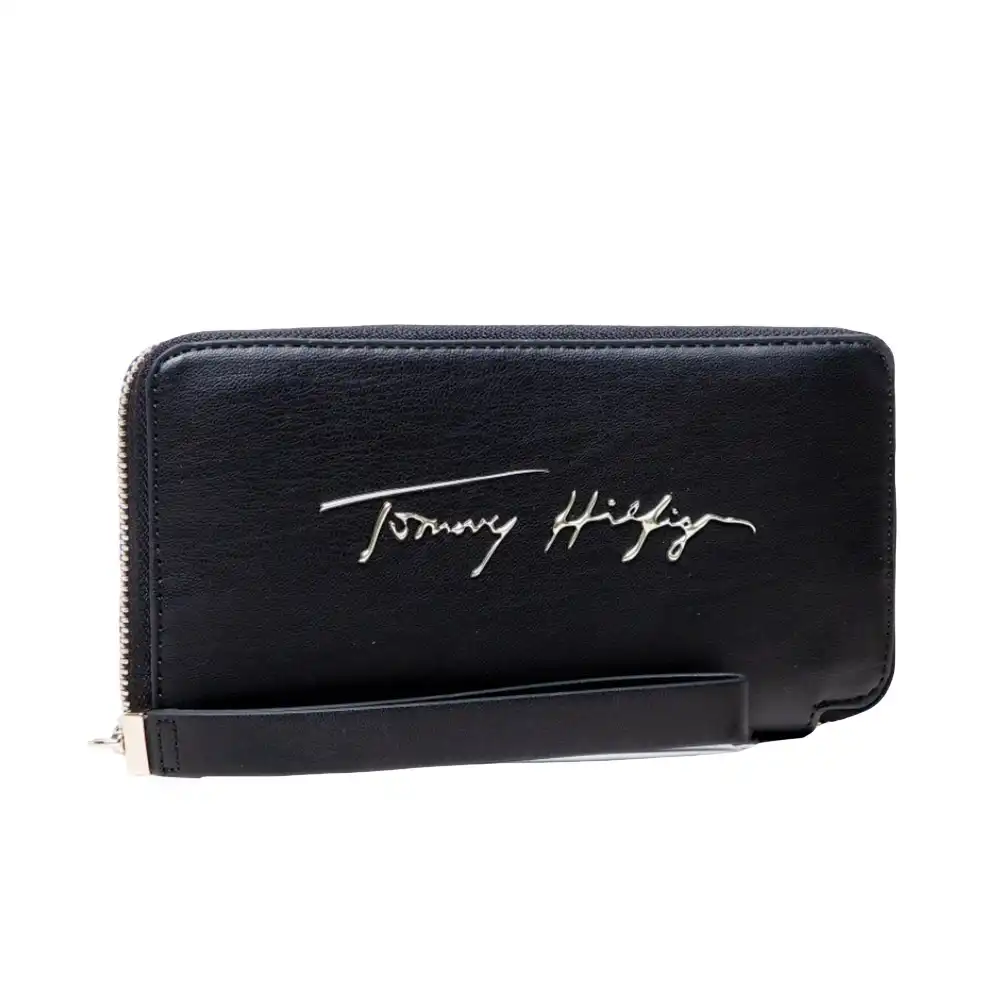 Portefeuille femme Tommy Jeans Signature classic Noir - ZESHOES