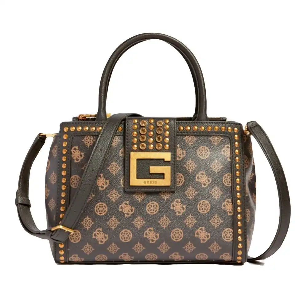 Sac a main femme Guess Logo 4g pivoine Marron - ZESHOES