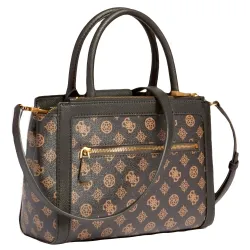 Sac a main femme Guess Logo 4g pivoine Marron - ZESHOES