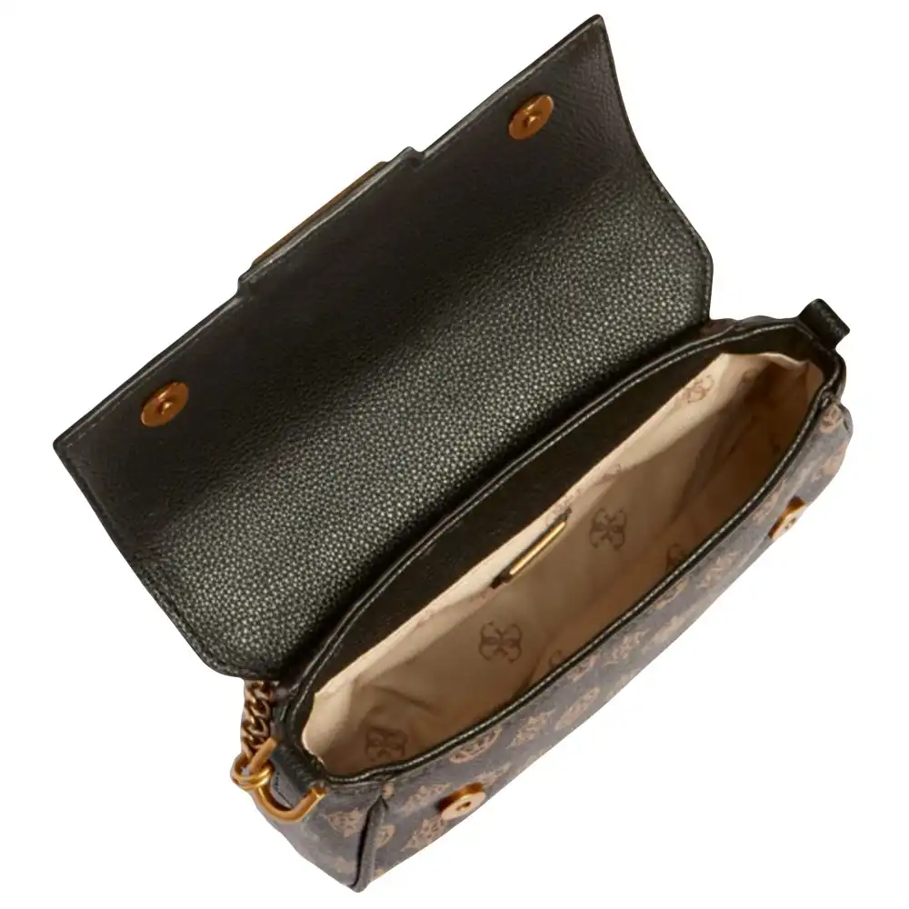 Sac a main femme Guess Mini logo bling pivoine Marron - ZESHOES Sac a main femme Guess Mini logo bling pivoine Marron - ZESHOES