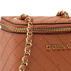 Trousse de toilette femme Guess Classic vanity Marron - ZESHOES Trousse de toilette femme Guess Classic vanity Marron - ZESHOES