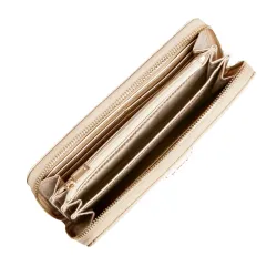 Portefeuille femme Guess Noelle saffiano Beige - ZESHOES