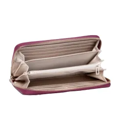 Portefeuille femme Guess Noelle saffiano Bordeaux - ZESHOES Portefeuille femme Guess Noelle saffiano Bordeaux - ZESHOES