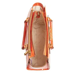 Sac a main femme Guess Raffie croc print Orange - ZESHOES Sac a main femme Guess Raffie croc print Orange - ZESHOES