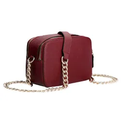 Pochette femme Guess Noelle saffiano Bordeaux - ZESHOES Pochette femme Guess Noelle saffiano Bordeaux - ZESHOES