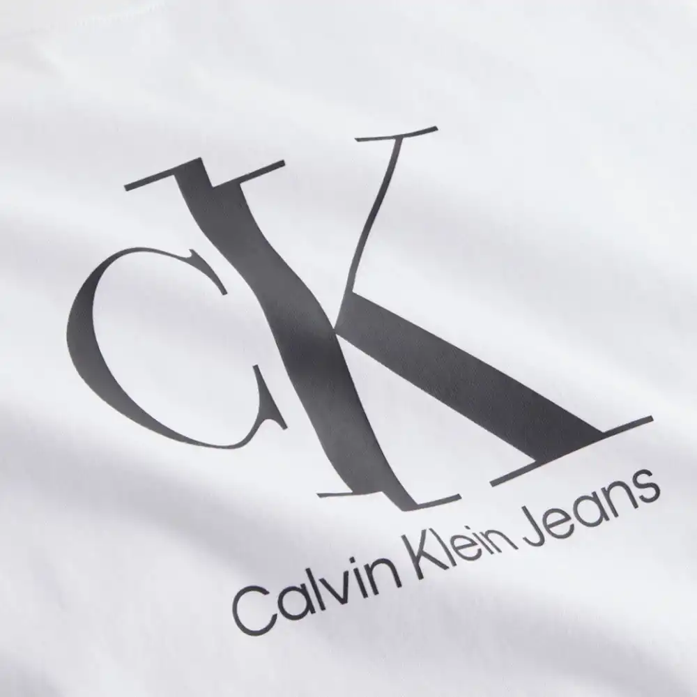 T shirt manche courte homme Calvin Klein Spliced ck center Blanc - ZESHOES T shirt manche courte homme Calvin Klein Spliced ck center Blanc - ZESHOES