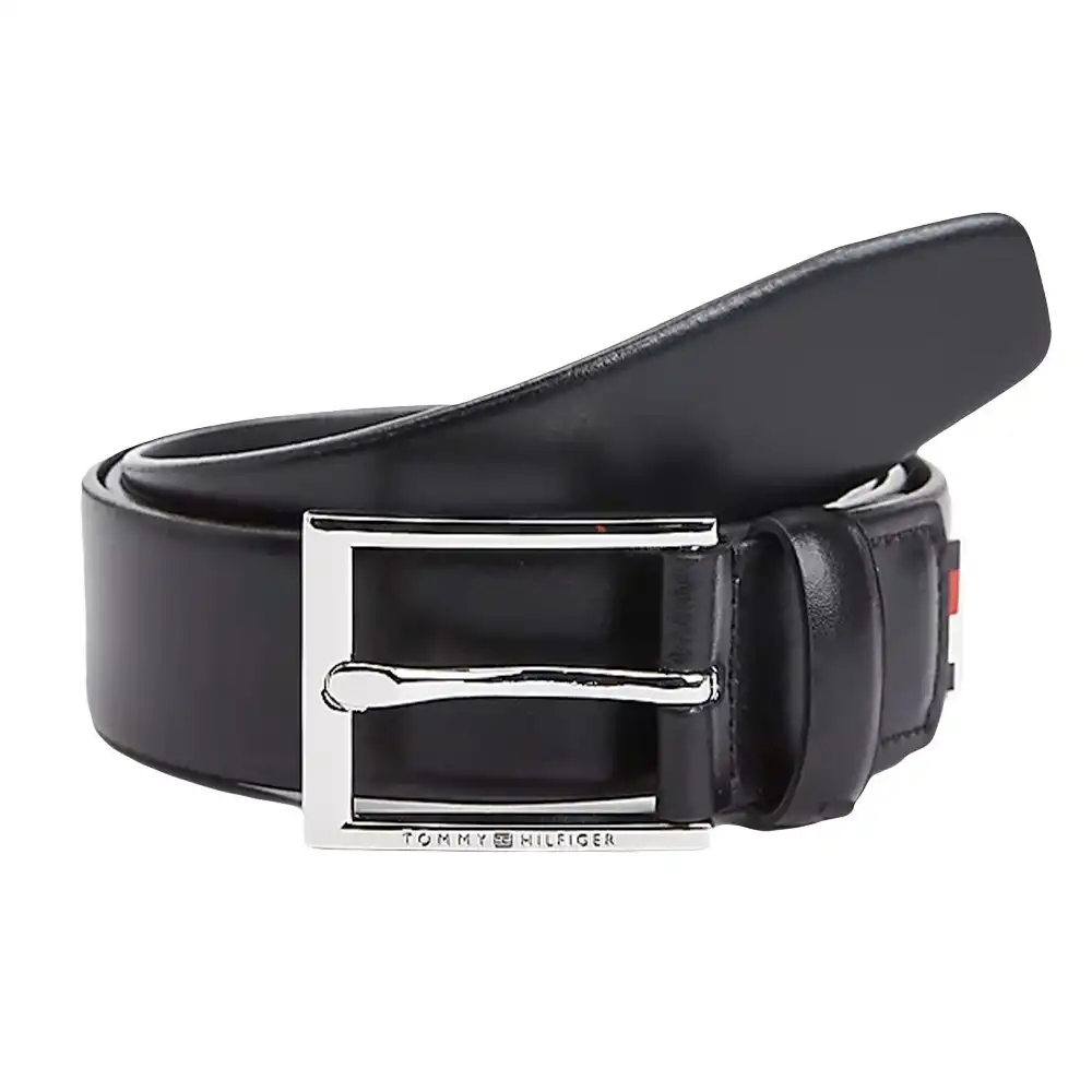 Ceinture homme Tommy Jeans Original flag logo Noir - ZESHOES