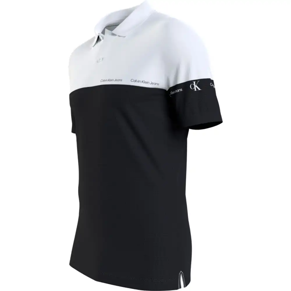 Polo manche courte Calvin Klein b&w original Blanc - ZESHOES