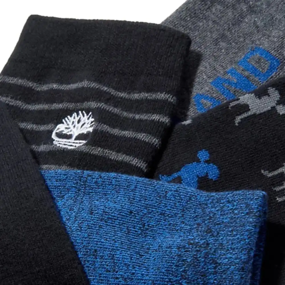 Chaussette haute homme Timberland Pack x6 Bleu - ZESHOES