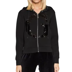 Sweat shirt femme Guess Daphne Noir - ZESHOES