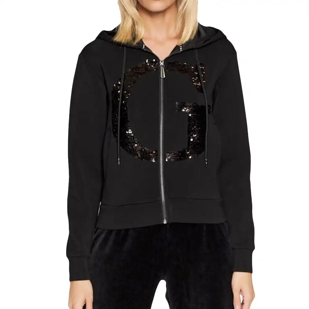 Sweat capuche femme Guess Daphne Noir - ZESHOES