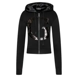 Sweat shirt femme Guess Daphne Noir - ZESHOES Sweat shirt femme Guess Daphne Noir - ZESHOES