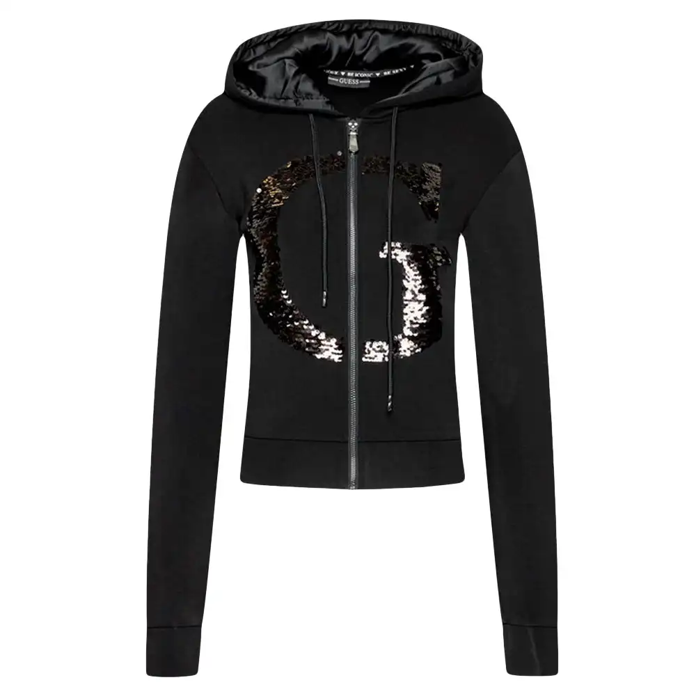 Sweat shirt femme Guess Daphne Noir - ZESHOES Sweat shirt femme Guess Daphne Noir - ZESHOES