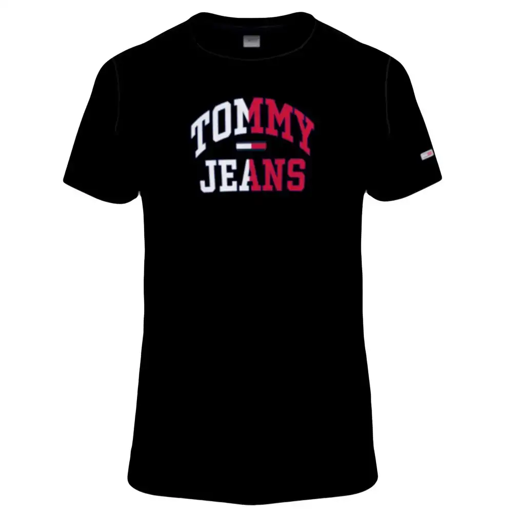 T shirt manche courte homme Tommy Jeans Entry collegiate Noir - ZESHOES T shirt manche courte homme Tommy Jeans Entry collegiate Noir - ZESHOES