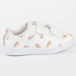 Basket basse garcon Lacoste Carnaby evo strap 419 Blanc - ZESHOES Basket basse garcon Lacoste Carnaby evo strap 419 Blanc - ZESHOES