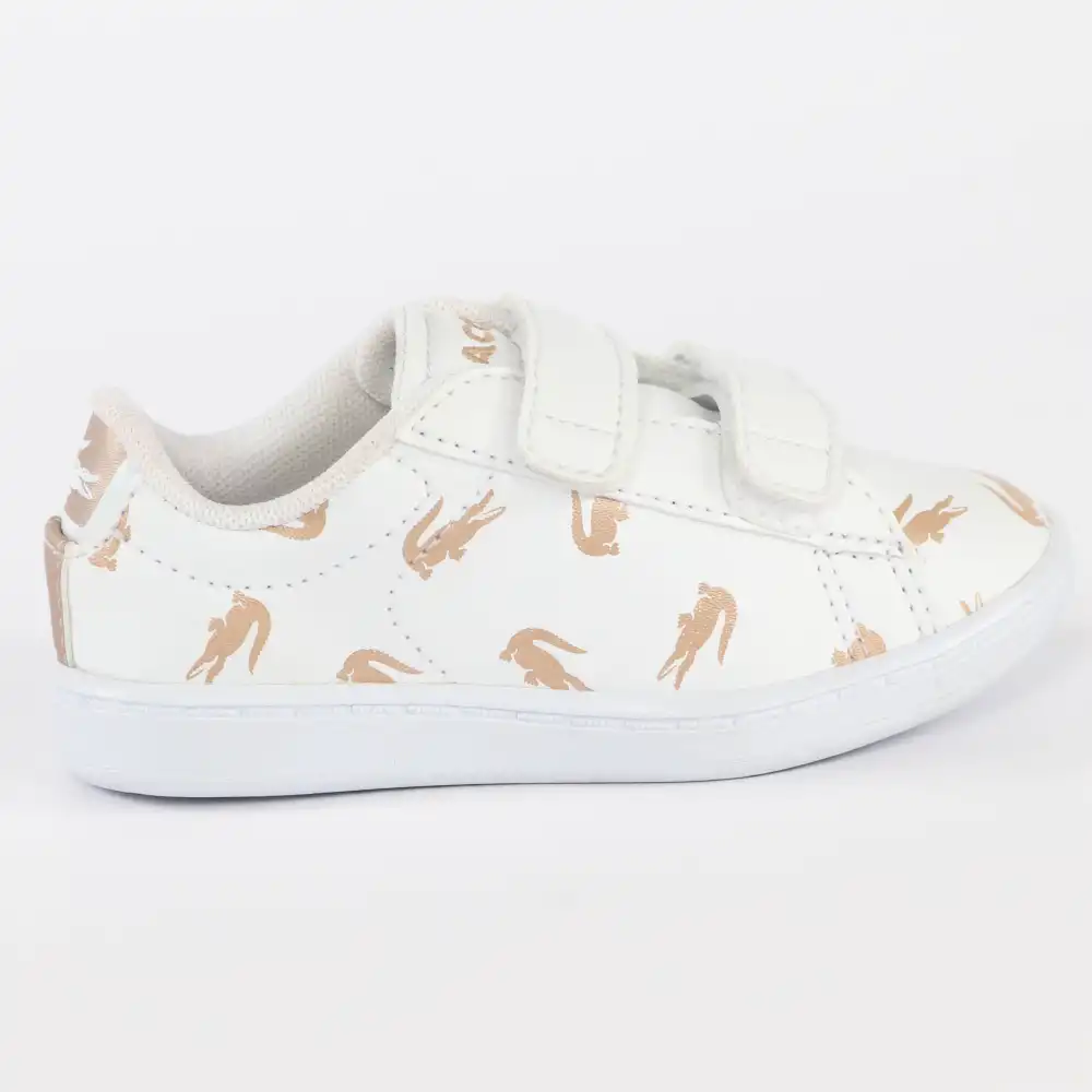 Basket basse garcon Lacoste Carnaby evo strap 419 Blanc - ZESHOES Basket basse garcon Lacoste Carnaby evo strap 419 Blanc - ZESHOES