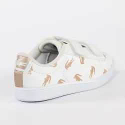 Basket basse garcon Lacoste Carnaby evo strap 419 Blanc - ZESHOES Basket basse garcon Lacoste Carnaby evo strap 419 Blanc - ZESHOES