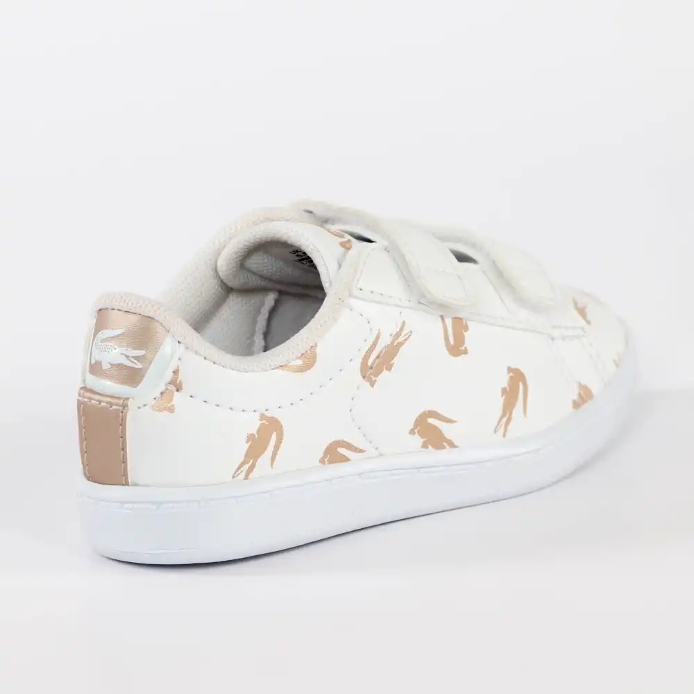 Basket basse garcon Lacoste Carnaby evo strap 419 Blanc - ZESHOES Basket basse garcon Lacoste Carnaby evo strap 419 Blanc - ZESHOES
