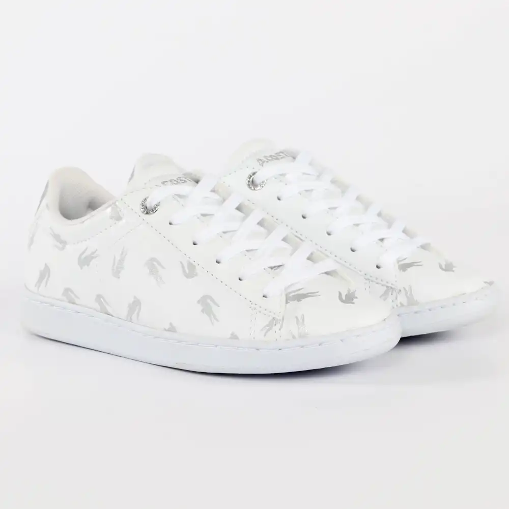 Basket basse garcon Lacoste Carnaby evo 419 Blanc - ZESHOES