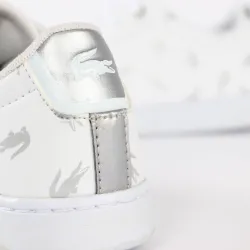 Basket basse garcon Lacoste Carnaby evo 419 Blanc - ZESHOES