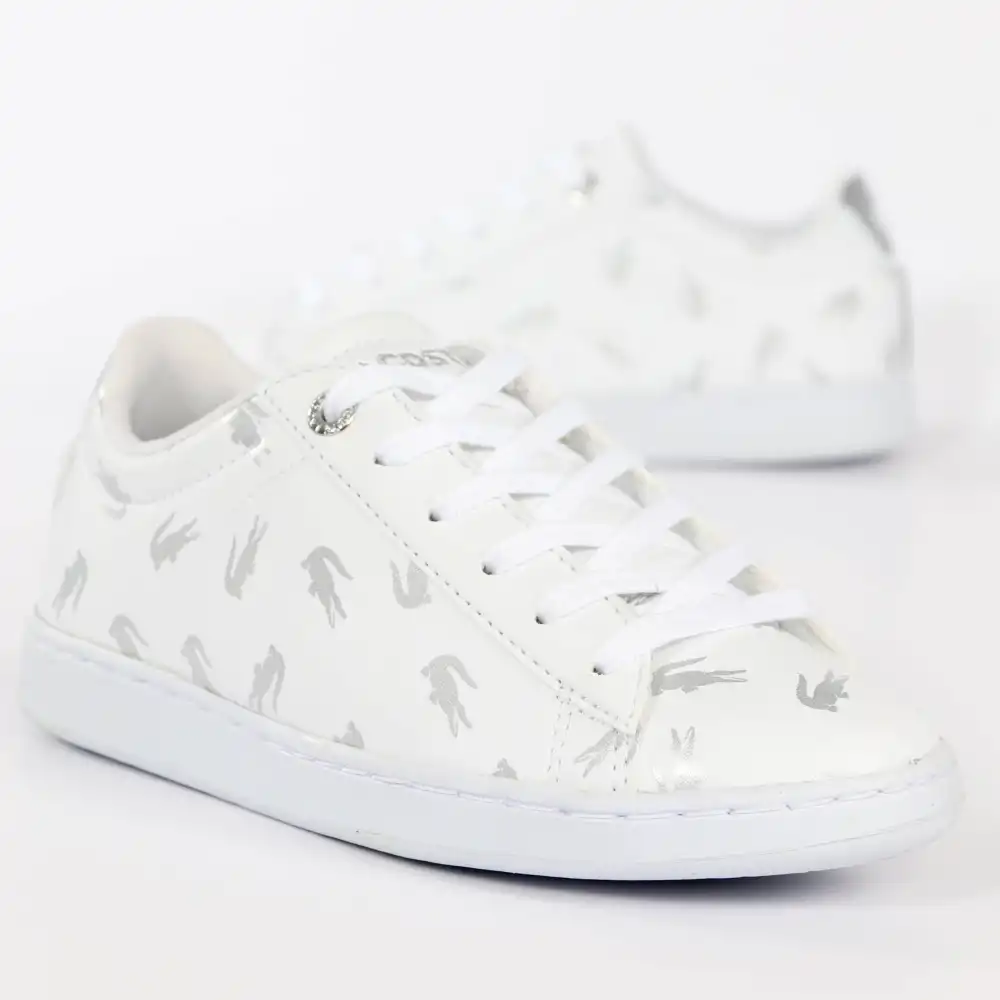Basket basse garcon Lacoste Carnaby evo 419 Blanc - ZESHOES