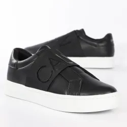 Basket de ville basse femme Calvin Klein Cupsole sillon elastic Noir - ZESHOES Basket de ville basse femme Calvin Klein Cupsole sillon elastic Noir - ZESHOES