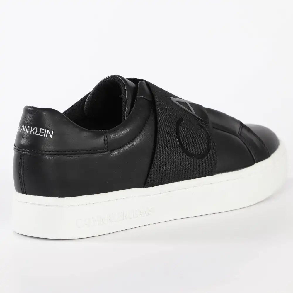 Basket de ville basse femme Calvin Klein Cupsole sillon elastic Noir - ZESHOES Basket de ville basse femme Calvin Klein Cupsole sillon elastic Noir - ZESHOES